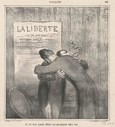 And These Two Great Ruins Consoled Each Other by Honoré Daumier