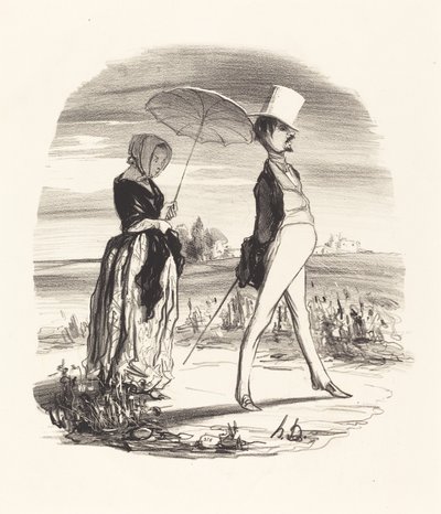 And They Call It Going Down the River of Life... by Honoré Daumier