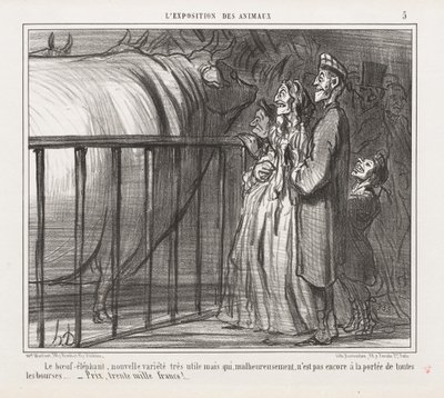 Exposition of Animals: The Cow-Elephant, New Variety by Honoré Daumier