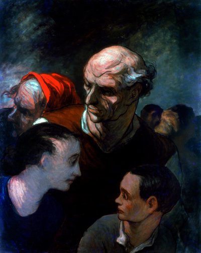 Family in a Barricade during the Paris Commune by Honoré Daumier