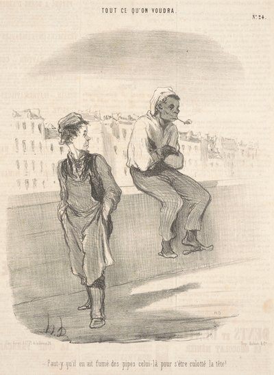 He Must Have Smoked a Lot of Pipes by Honoré Daumier