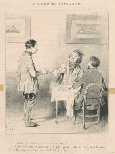 François, Who Drank My Wine by Honoré Daumier