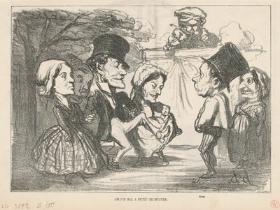 Grand Ball with Small Orchestra... (recto); A General Partnership (verso) by Honoré Daumier