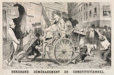 Great Removal of the Constitutional Establishment, 1846 by Honoré Daumier