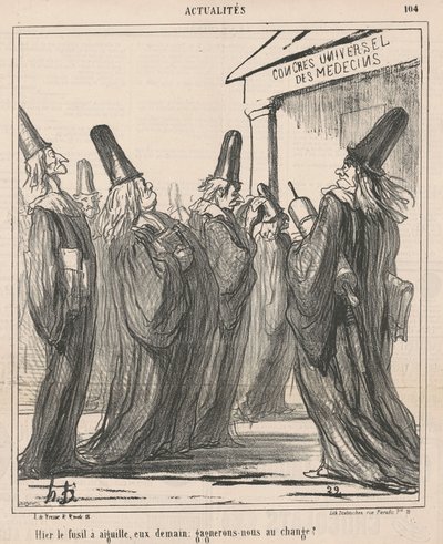 Yesterday the Needle Gun, them tomorrow... by Honoré Daumier