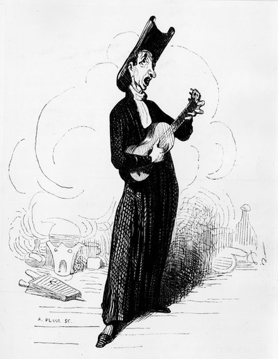 Humorous drawing of Mathieu Joseph Bonaventure Orfila (1787-1853) by Honoré Daumier