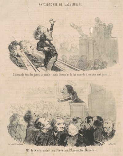 He asks for the floor every day... by Honoré Daumier