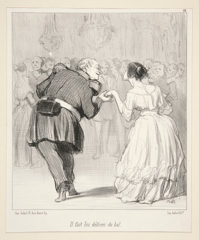 He Delights in the Ball, from Les Banqueteurs by Honoré Daumier