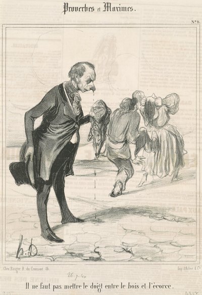 You must not put your finger... by Honoré Daumier