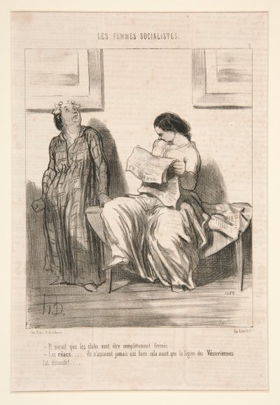It Seems That the Clubs Will Be Completely Closed by Honoré Daumier