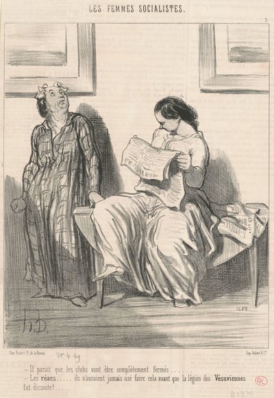 It seems that the clubs are going to be... closed... by Honoré Daumier
