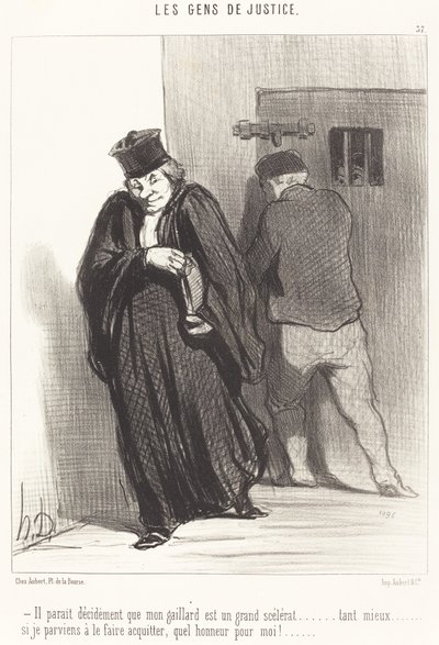 It appears... that my fellow is a great scoundrel... by Honoré Daumier