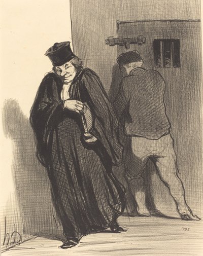 It seems... that my fellow is a great scoundrel... by Honoré Daumier