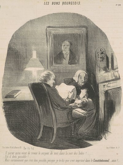 It seems that the sea serpent has been seen again... by Honoré Daumier