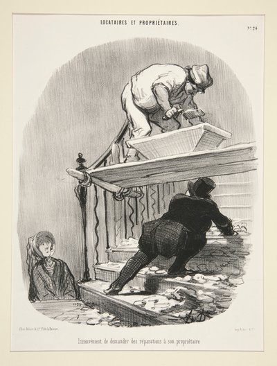 Inconvenient to Ask for Repairs from the Owner, from Tenants and Owners by Honoré Daumier
