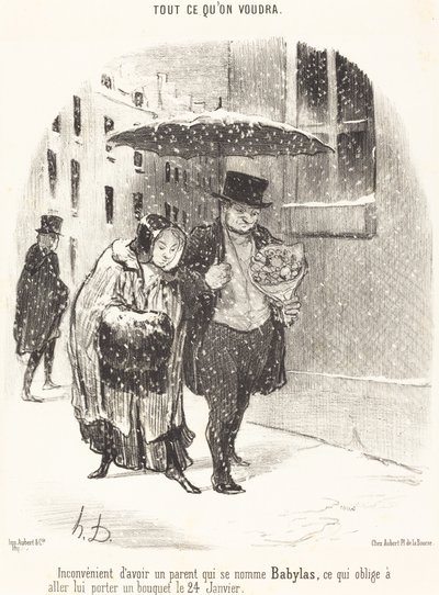The Inconvenience of Having a Relative Named Babylas... by Honoré Daumier