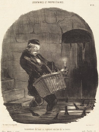The Inconvenience of Renting... Not Far from a River by Honoré Daumier
