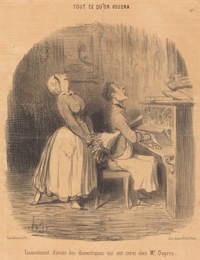 Inconvenience... of Servants Who Worked for Mr. Duprez by Honoré Daumier