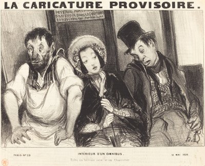 Inside an Omnibus by Honoré Daumier
