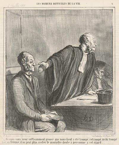 I Believe I Have Proven That My Client by Honoré Daumier
