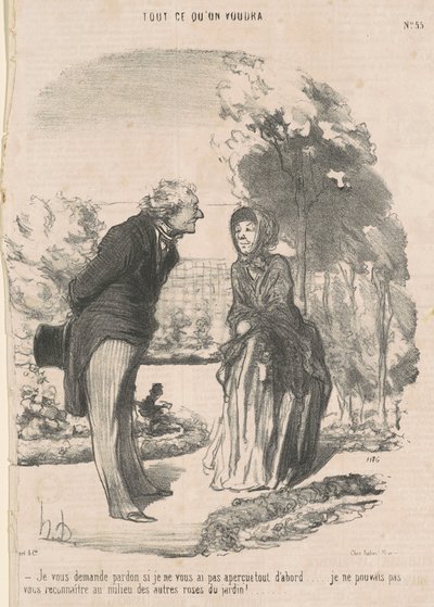 I apologize if I did not notice you ... by Honoré Daumier
