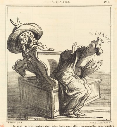 Please, Go Back into Your Box... by Honoré Daumier