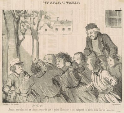 Young imprudent ones who let themselves be carried away ... by Honoré Daumier