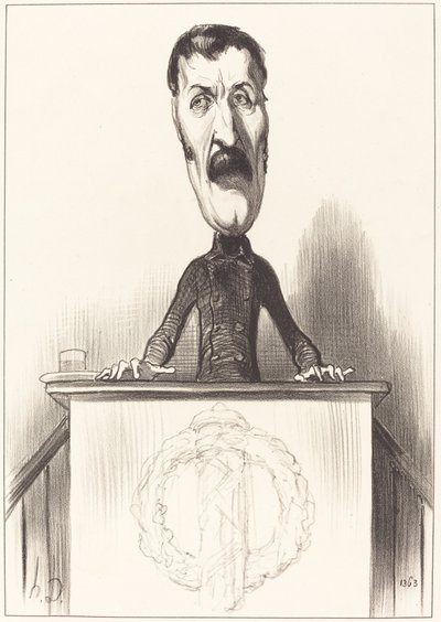 Jules Bastide by Honoré Daumier