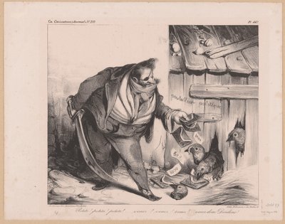 Caricature of King Louis Philippe I of France as a Bandit by Honoré Daumier