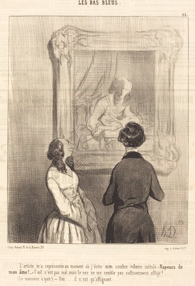The Artist Represented Me at the Moment I Write by Honoré Daumier