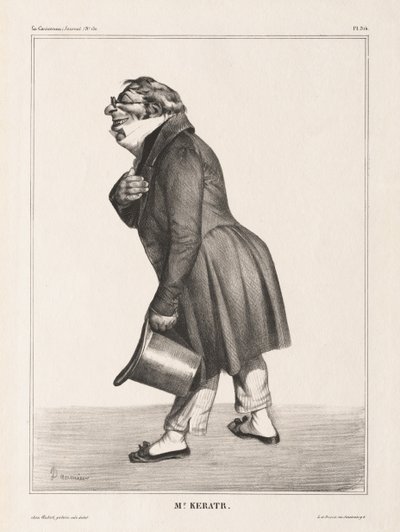 La Caricature, Pl. 314, Comte de Keratry by Honoré Daumier