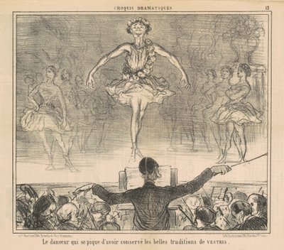 The Dancer Who Boasts of Having Preserved by Honoré Daumier