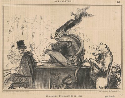 The Descent of the Courtille in 1855 by Honoré Daumier