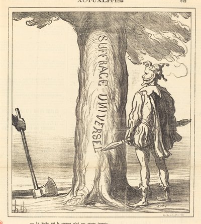 The Axe That Will Cut Him Is Not Yet Tempered by Honoré Daumier