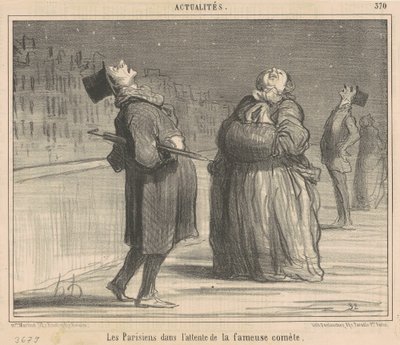 Parisians Awaiting the Comet by Honoré Daumier