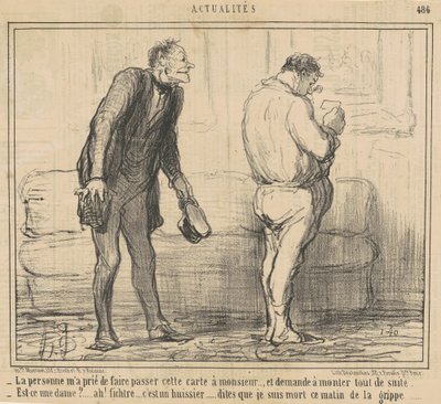 The Person Requests to Go Up Immediately by Honoré Daumier
