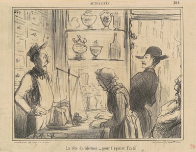 The Head of Medusa for the Guilty Grocer by Honoré Daumier