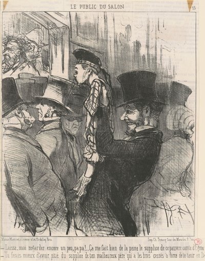 Let Me Look Again... Dad! by Honoré Daumier