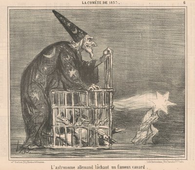 The German astronomer releasing a ... Duck by Honoré Daumier