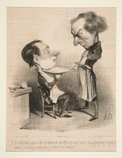 The Barber Thinks of His Creditors by Honoré Daumier