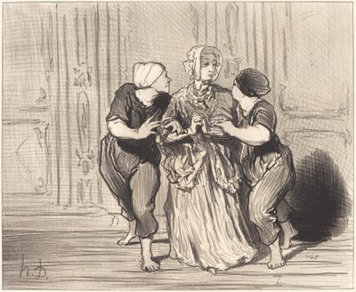 The Fair Sex at the Swimming School by Honoré Daumier
