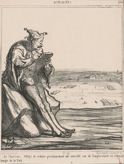 Le Charivari, Forced to Redo... A New View by Honoré Daumier