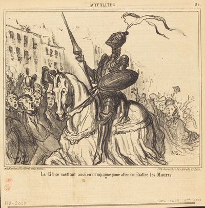 The Cid Also Going to Campaign by Honoré Daumier