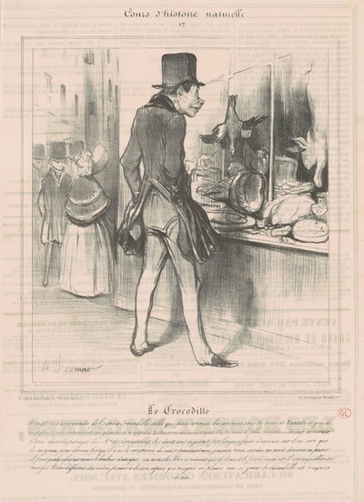 The Crocodile by Honoré Daumier