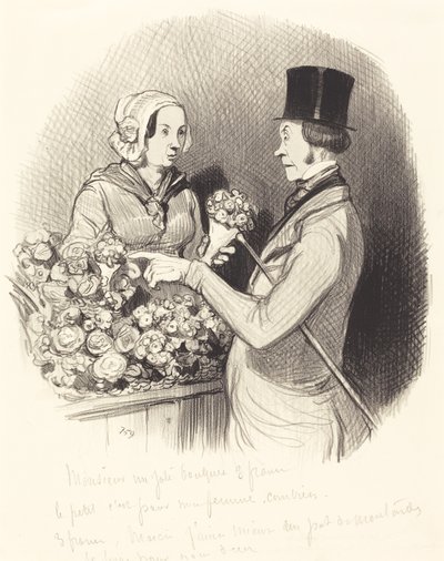 The Day to Show Gallantry by Honoré Daumier