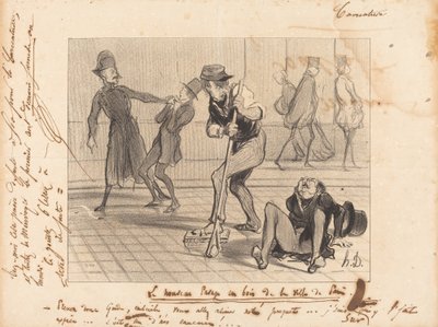 The New Wooden Pavement of Paris by Honoré Daumier