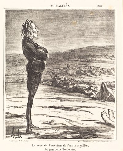 The Dream of the Inventor of the Needle Gun by Honoré Daumier