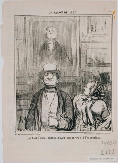 The Salon of 1857 by Honoré Daumier