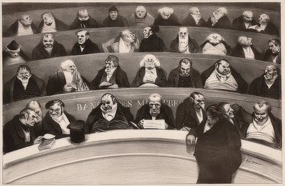 The Legislative Belly. Aspects of the Ministerial Benches of the Unprostituted Chamber of 1834. 1834 by Honoré Daumier