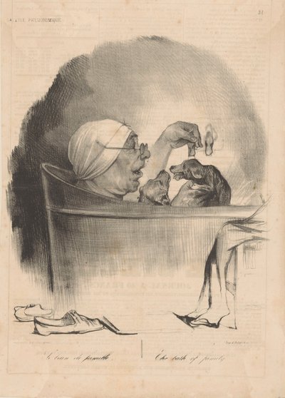 The Family Bath, 1837 by Honoré Daumier